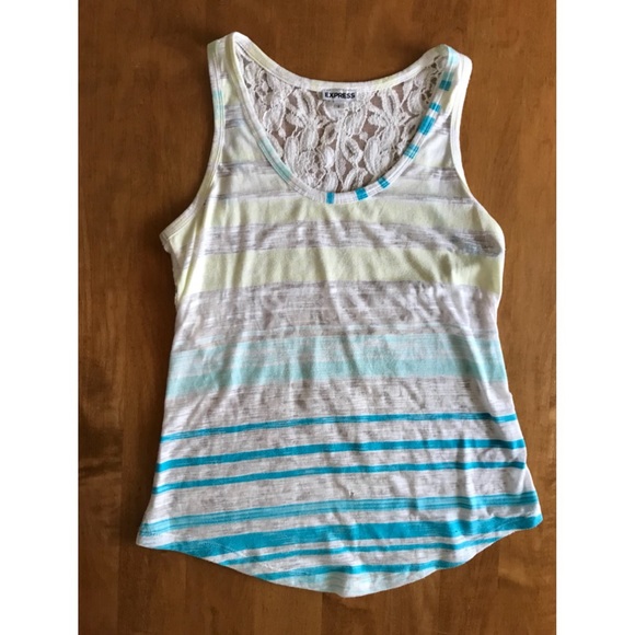 Striped Colorful Express Racerback Tank Size Small - Picture 2 of 5
